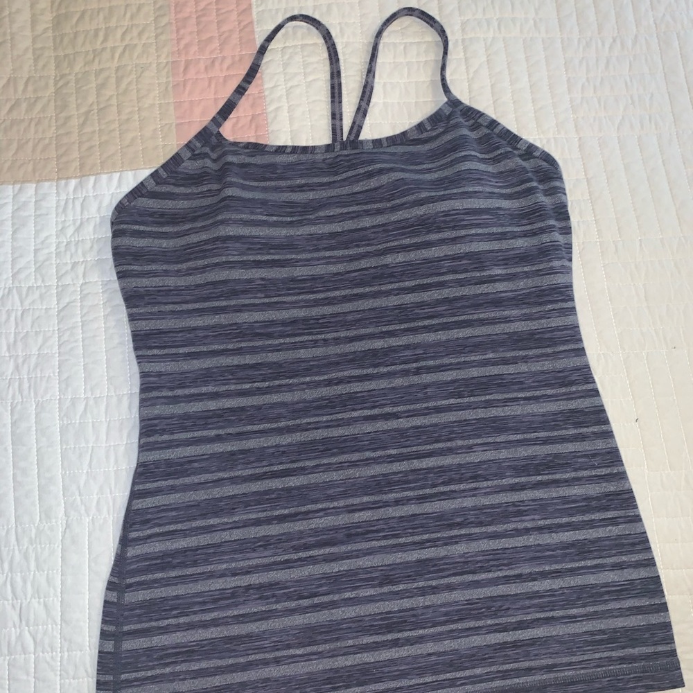 Lululemon Strappy Tank Top w/ Built-In Bra Black Size 8